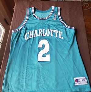 CHAMPION Larry Johnson Charlotte Jersey 48